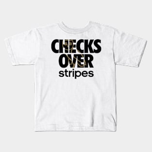 CHECKS OVER STRIPES Kids T-Shirt
